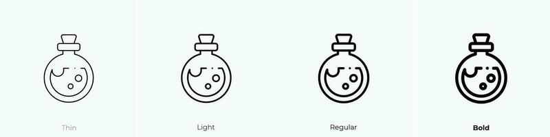 potion icon. Thin, Light, Regular And Bold style design isolated on white background vector