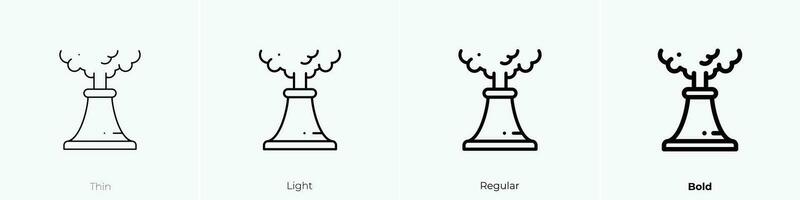 power plant icon. Thin, Light, Regular And Bold style design isolated on white background vector