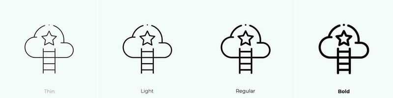 potential icon. Thin, Light, Regular And Bold style design isolated on white background vector