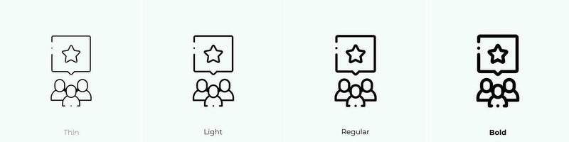 polling icon. Thin, Light, Regular And Bold style design isolated on white background vector