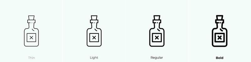 poison icon. Thin, Light, Regular And Bold style design isolated on white background vector