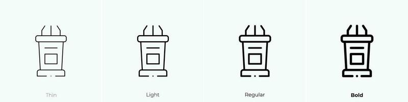 politics icon. Thin, Light, Regular And Bold style design isolated on white background vector