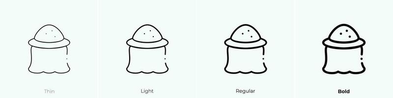 powder icon. Thin, Light, Regular And Bold style design isolated on white background vector