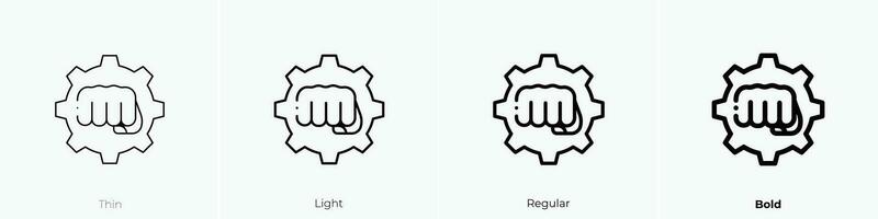 practice icon. Thin, Light, Regular And Bold style design isolated on white background vector