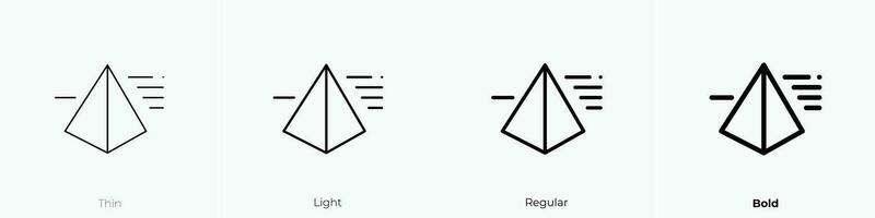 prisma icono. delgado, luz, regular y negrita estilo diseño aislado en blanco antecedentes vector