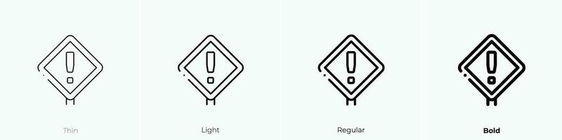 precaution icon. Thin, Light, Regular And Bold style design isolated on white background vector