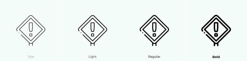 precaution icon. Thin, Light, Regular And Bold style design isolated on white background vector