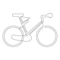 bicicleta soltero línea continuo contorno vector Arte dibujo y sencillo uno línea minimalista diseño