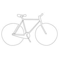 Bicycle single line continuous  outline vector art drawing and simple one line minimalist design