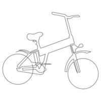 Bicycle single line continuous  outline vector art drawing and simple one line minimalist design