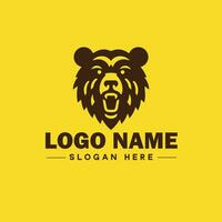 logo diseño oso animal logo y icono editable vector gráfico ilustración