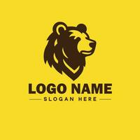 logo diseño oso animal logo y icono editable vector gráfico ilustración