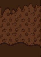 Cake theme background, cupcake, with cake pattern, background vector