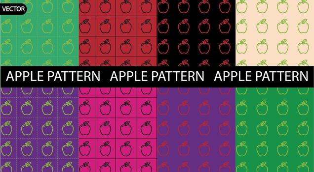 Fruit theme background, with apple pattern, background vector