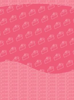 Cake theme background, cupcake, with cake pattern, background vector