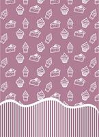 Cake theme background, cupcake, with cake pattern, background vector