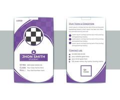 Modern and Creative ID Card Design Template For School. vector
