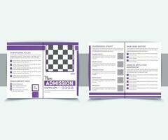 Education Bi-fold Brochure Design Vector Template