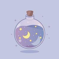 illustration of a bottle of poison cute art vector