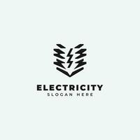 electrical logo design, in a monochrome, simple style, and in black and white vector