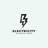 eléctrico logo diseño, en un monocromo, sencillo estilo, y en negro y blanco vector