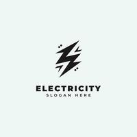 eléctrico logo diseño, en un monocromo, sencillo estilo, y en negro y blanco vector