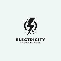 eléctrico logo diseño, en un monocromo, sencillo estilo, y en negro y blanco vector