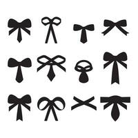 A black silhouette Cancer symbols set vector