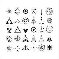 A black silhouette Mathematical symbol set vector