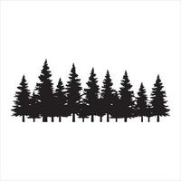 A black silhouette  Forest vector