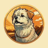 ai generado impresión linda y mullido gato, pomeranio, cachorro, shiba inu ilustración icono conjunto colorido vector