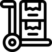 this icon or logo supply chain icon or other where it explains the something that needs to be prepared, whether it is a warehouse, documents and others in the flow of goods delivery or other vector