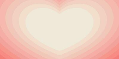 Enchanting Tunnel of Concentric Hearts Creates a Romantic and Cute Background in Peach trendy colors. Space for text, copyspace vector