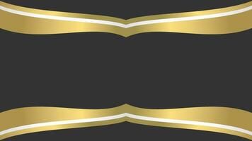 Gray background with gold abstract shapes with silver lines. Modern gray gold silver background vector