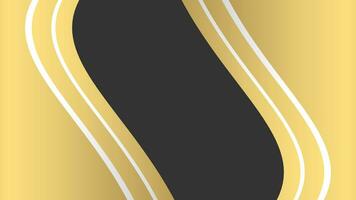 Gray background with gold abstract shapes with silver lines. Modern gray gold silver background vector
