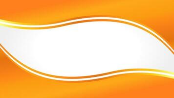 Abstract orange wavy background. orange background with golden line. Abstract orange background with ribbon gold line. Banner vector template design.
