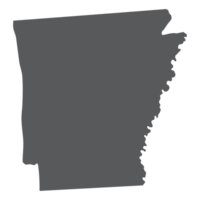 Arkansas state map. Map of the US state of Arkansas. png