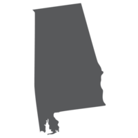 Alabama estado mapa en gris png