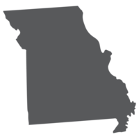 Missouri state map. Map of the U.S. state of Missouri. png