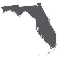 Florida state map. Map of the U.S. state of Florida png