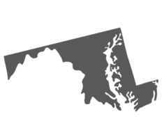 Maryland state map. Map of the U.S. state of Maryland. png