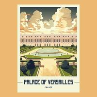 Palace of Versailles Travel Poster Vector