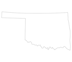 carta geografica di Oklahoma. Oklahoma carta geografica. Stati Uniti d'America carta geografica png