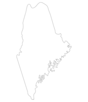 Maine state map. Map of the U.S. state of Maine. png