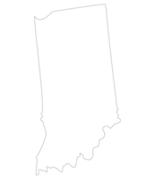 Indiana state map. Map of the U.S. state of Indiana. png