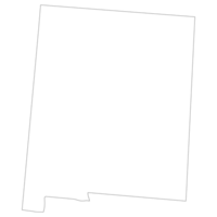 New Mexico state map. Map of the U.S. state of New Mexico. png