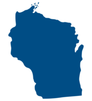 Wisconsin Estado mapa. mapa do a nos Estado do wisconsin. png