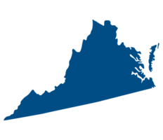 Virginia state map. Map of the U.S. state of Virginia. png