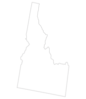 Idaho state map. Map of the U.S. state of Idaho. png