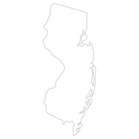 New Jersey state map. Map of the U.S. state of New Jersey. png